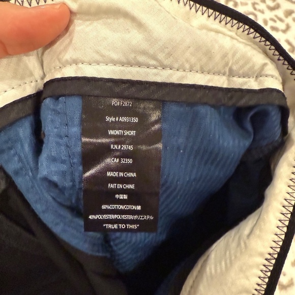 Volcom - Vimonty Men's Chino Flat Front Shorts; 10 1/2"‎ inseam; Black; Size 36 - Picture 7 of 7